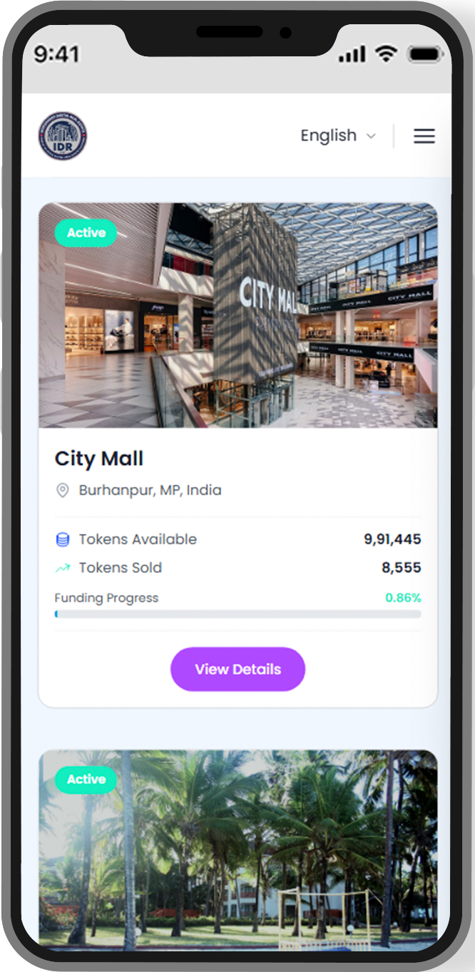 Browse properties on IDR platform