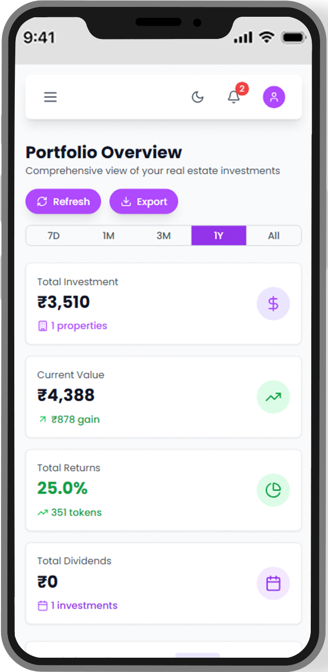 Sell tokens and earn returns